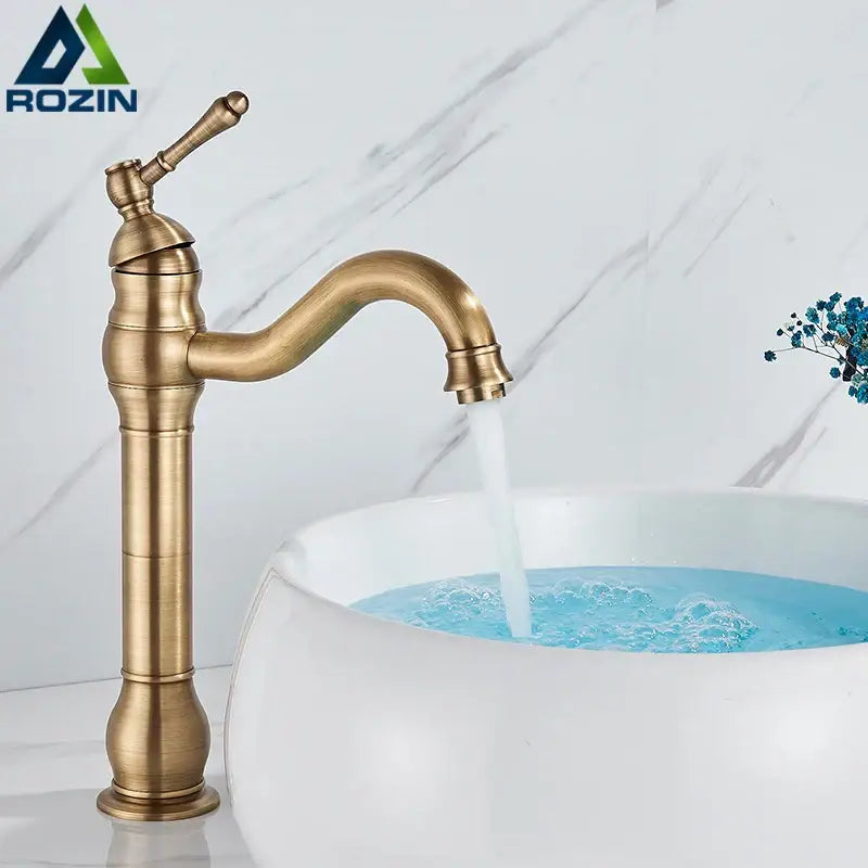Antique brass single handle basin faucet bathroom mixer tap