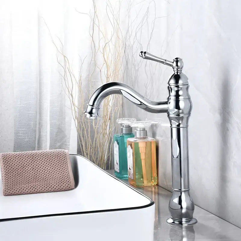 Vintage antique brass basin faucet – bathroom single handle tap