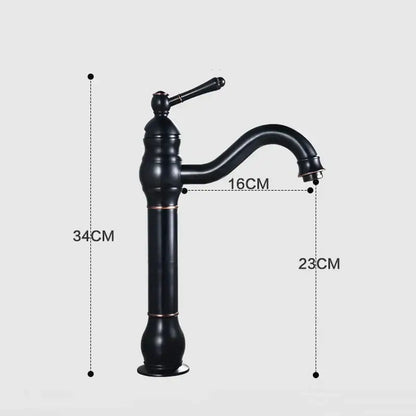 Vintage antique brass basin faucet – bathroom single handle tap