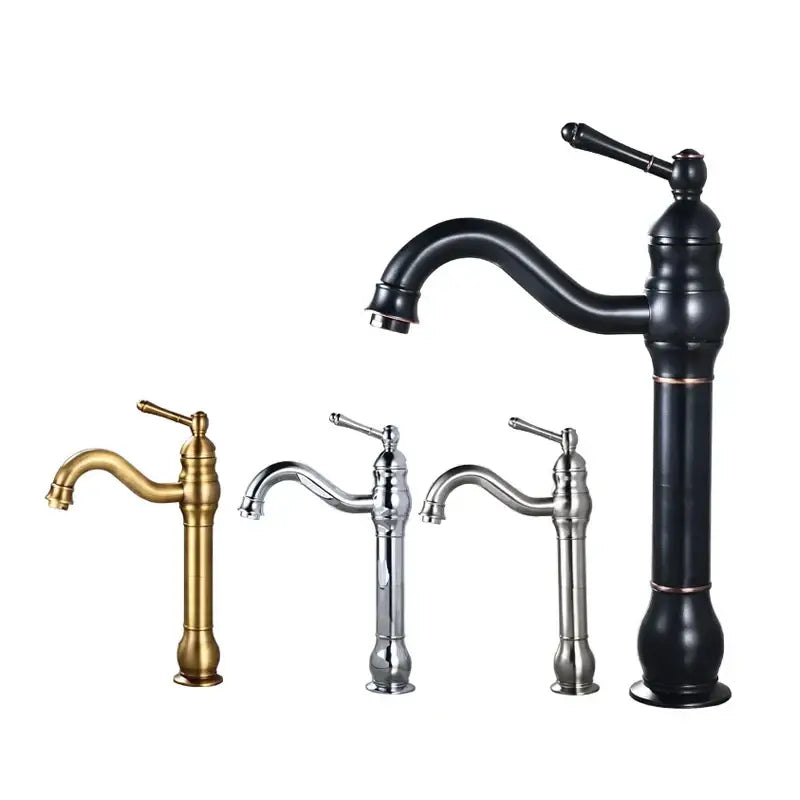 Vintage antique brass basin faucet – bathroom single handle tap