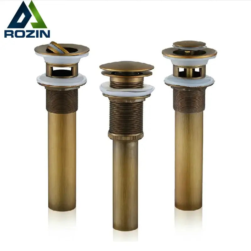 Antique bronze and white ceramic basin sink drain bathroom hardware