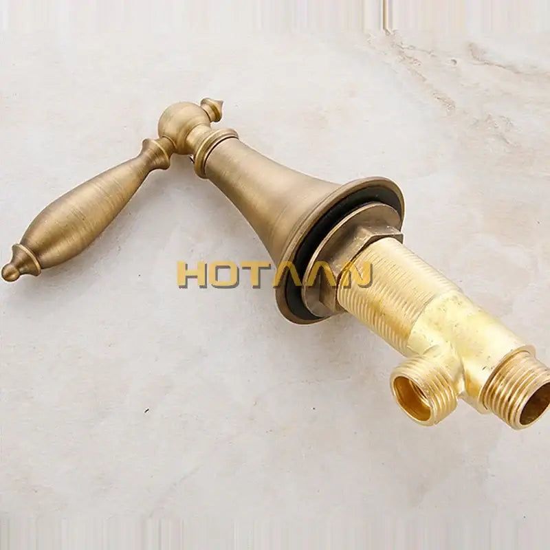 Antique brass bath mixer set with hand shower bathroom faucet