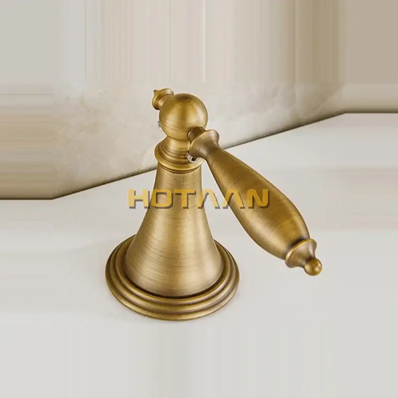 Antique brass bath mixer set with hand shower bathroom faucet
