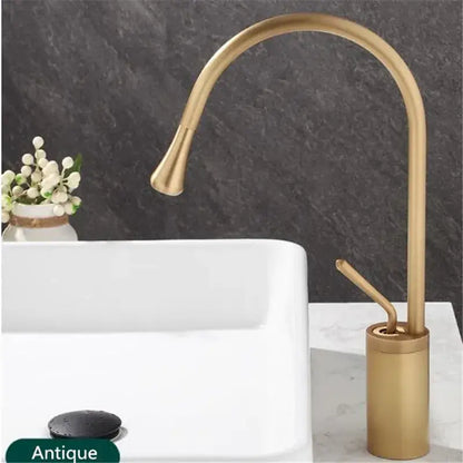 Modern antique brass bathroom basin faucet kitchen sink mixer