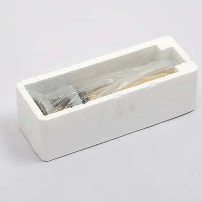 Antique brass bathroom sink drain wood & white ceramic stopper