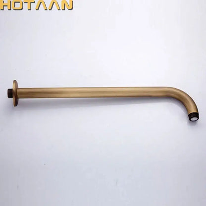 Antique brass curved shower arm bathroom tub wall mount