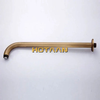 Antique brass curved shower arm bathroom tub wall mount