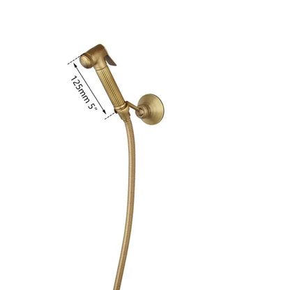 Antique brass bidet faucet with hand shower – bathroom spray set