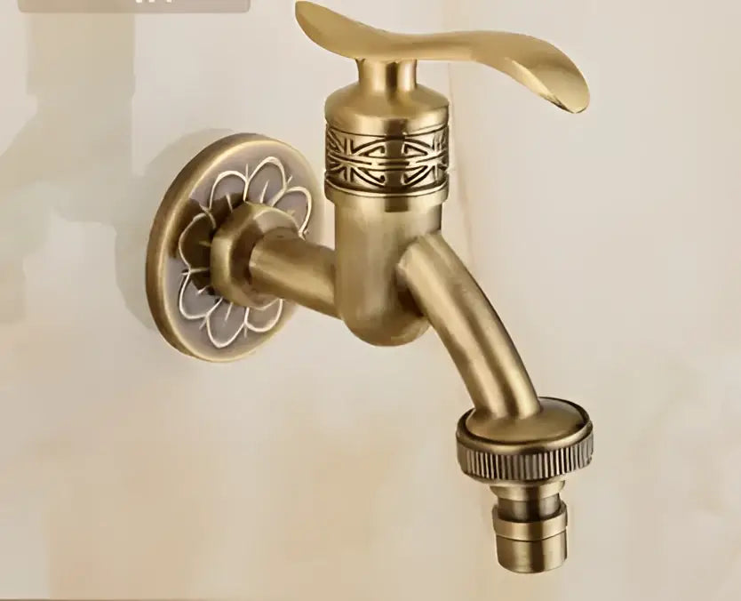 Antique brass dragon outdoor washing machine faucet garden tap