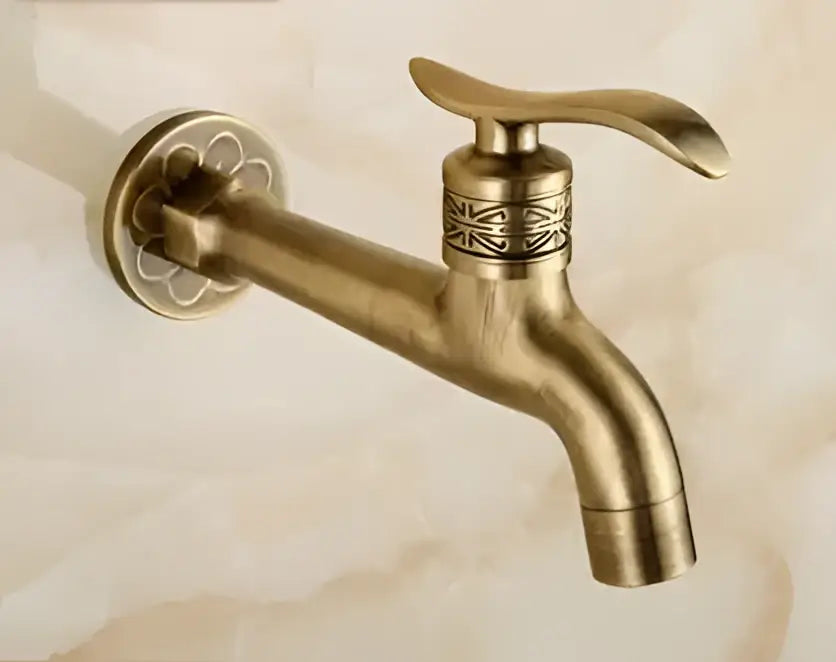Antique brass dragon outdoor washing machine faucet garden tap
