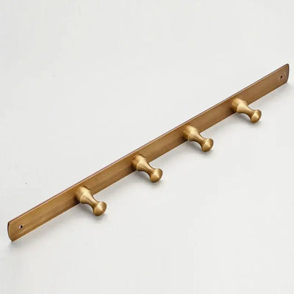 Antique brass finish 5 peg robe hook bathroom wall rack
