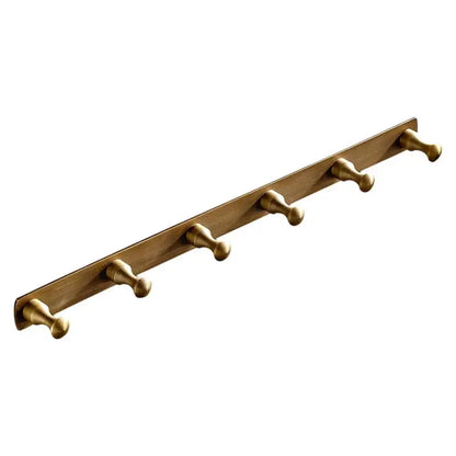 Antique brass finish 5 peg robe hook bathroom wall rack
