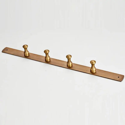 Antique brass finish 5 peg robe hook bathroom wall rack