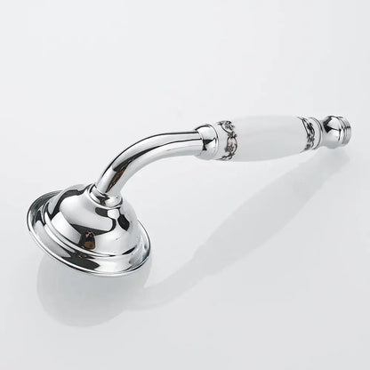 Antique brass and white ceramic hand held shower bathroom faucet