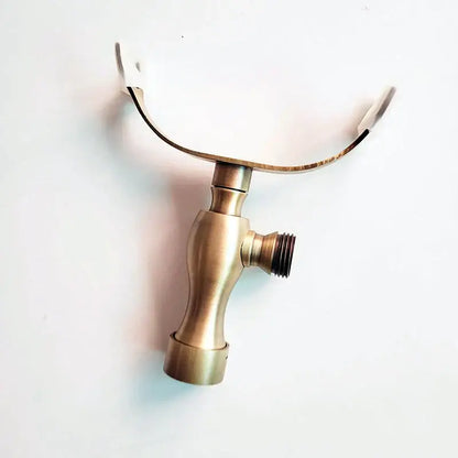 Antique brass dual arm hand shower holder bracket bathroom wall mount