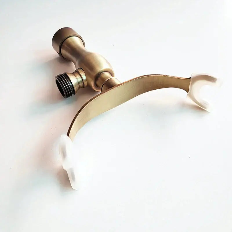 Antique brass dual arm hand shower holder bracket bathroom wall mount