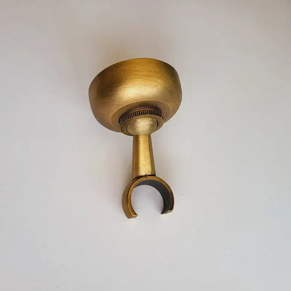 Antique brass hand shower holder hook pedestal – bathroom wall mount