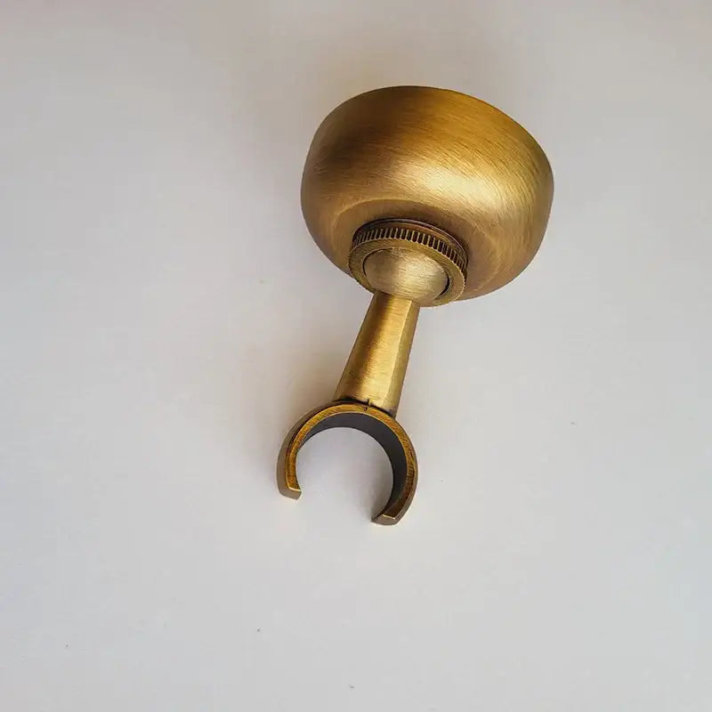 Antique brass hand shower holder hook pedestal – bathroom wall mount