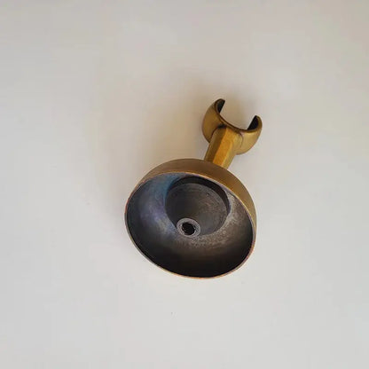 Antique brass hand shower holder hook pedestal – bathroom wall mount