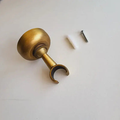 Antique brass hand shower holder hook pedestal – bathroom wall mount