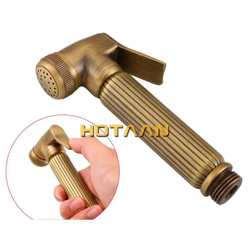 Antique brass handheld bidet sprayer set for bathroom