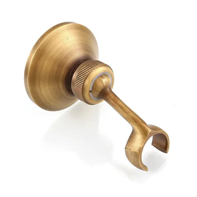Antique brass handheld shower holder swivel mount for bathroom