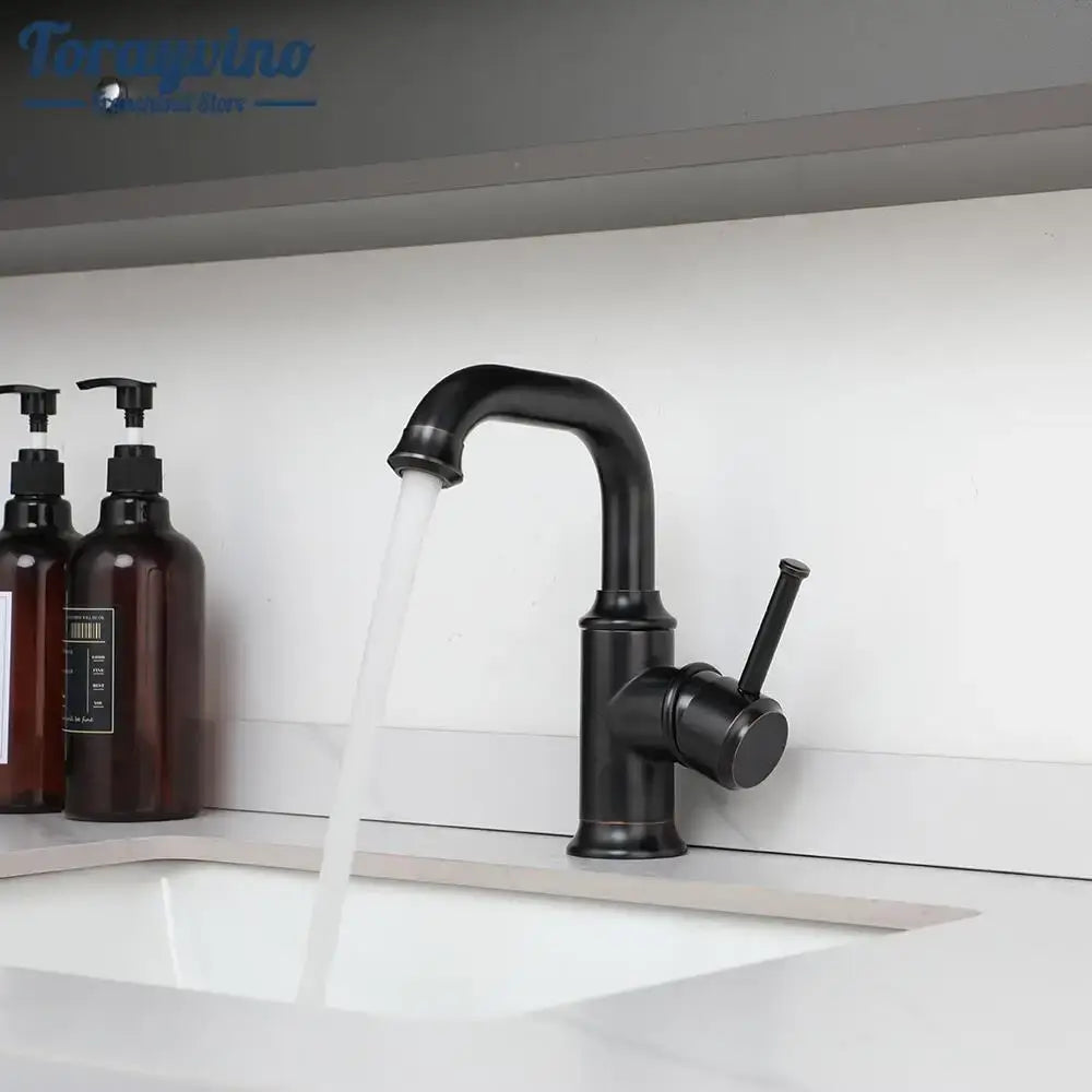 Antique brass & oil rubbed bronze bathroom faucet mixer tap