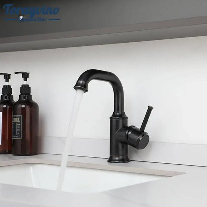 Antique brass & oil rubbed bronze bathroom faucet mixer tap