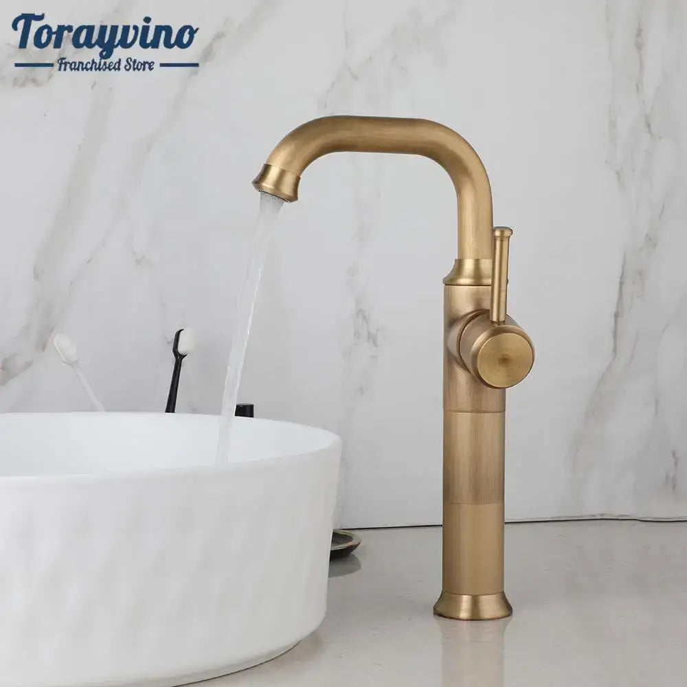 Antique brass & oil rubbed bronze bathroom faucet mixer tap