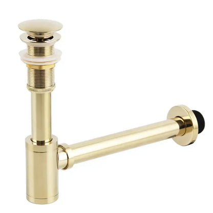 Modern antique brass bathroom sink drain kit with white seals