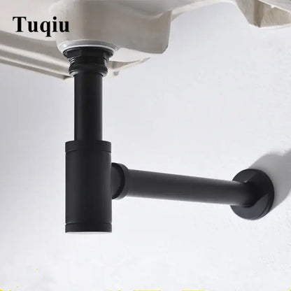 Modern antique brass bathroom sink drain kit with white seals