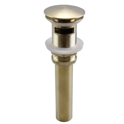Modern antique brass bathroom sink drain kit with white seals