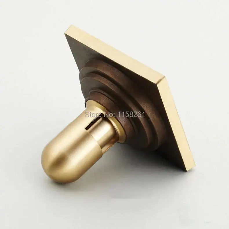 Antique brass shower drain with engraved chinese motifs bathroom cover