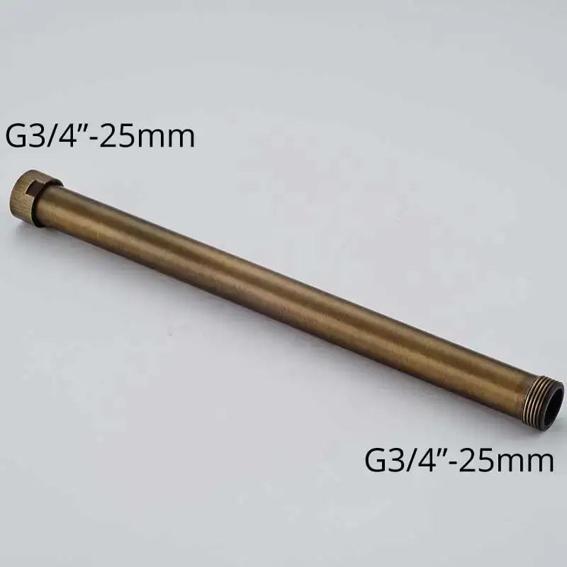 Industrial antique brass shower faucet extension tube bathroom accessory