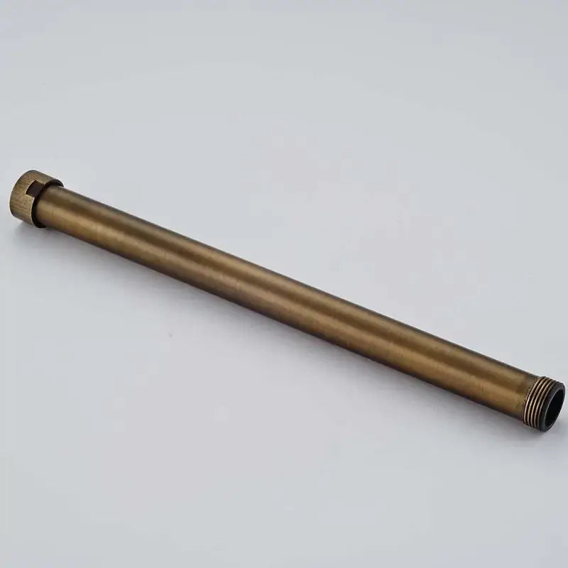 Industrial antique brass shower faucet extension tube bathroom accessory