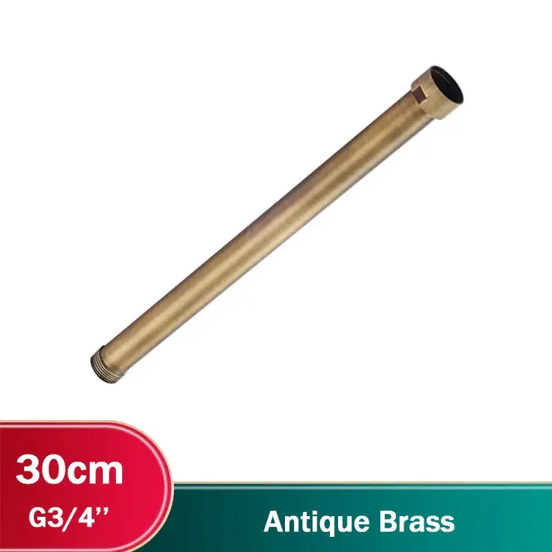 Industrial antique brass shower faucet extension tube bathroom accessory