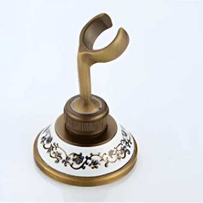 Antique brass shower faucet set with handheld sprayer bathroom rainhead