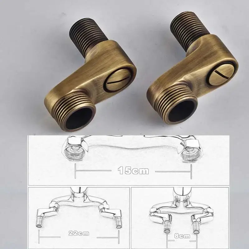 Antique brass shower faucet set with handheld sprayer bathroom rainhead