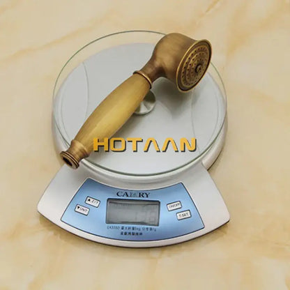 Antique brass shower faucet set with rainhead bathroom hand sprayer