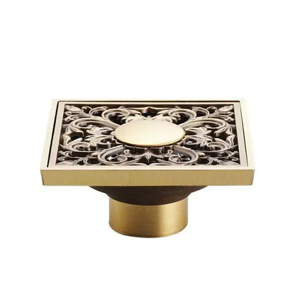 Antique brass shower floor drain bathroom waste strainer