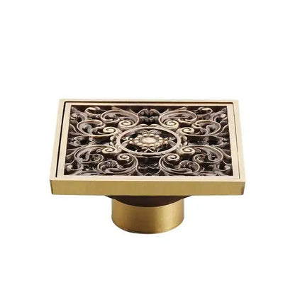 Antique brass shower floor drain bathroom waste strainer