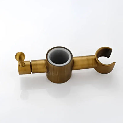 Antique brass shower set with ceramic handheld sprayer for bathroom