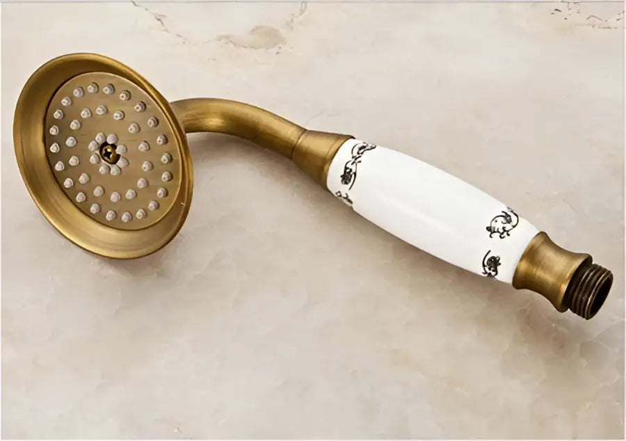 Antique brass shower set with handheld sprayer – bathroom kit