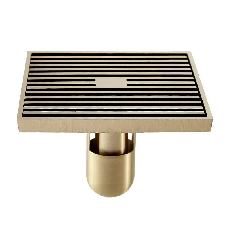 Antique brass square bath drain strainer bathroom slatted floor grate