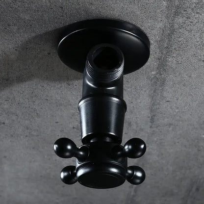 Antique brass triangle valve matte black toilet faucet bathroom part