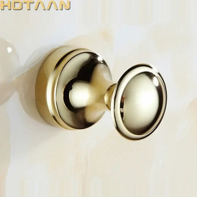 Vintage antique brass wall clothes rack hook for bathroom robe hanger