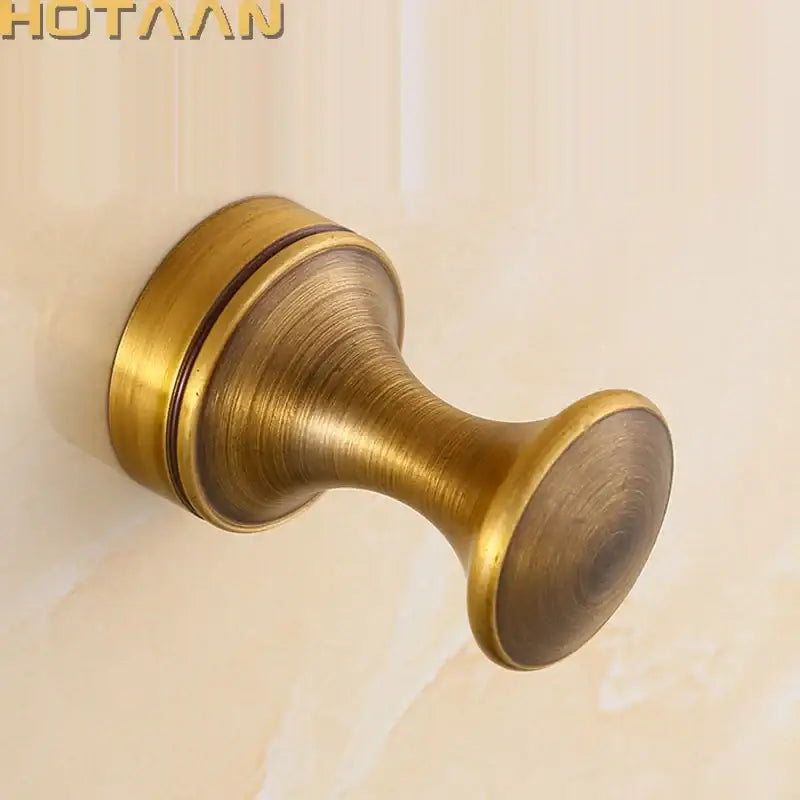Vintage antique brass wall clothes rack hook for bathroom robe hanger