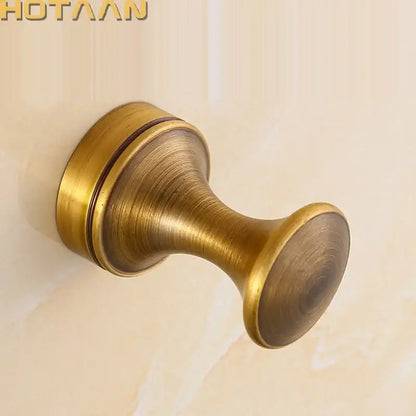 Vintage antique brass wall clothes rack hook for bathroom robe hanger