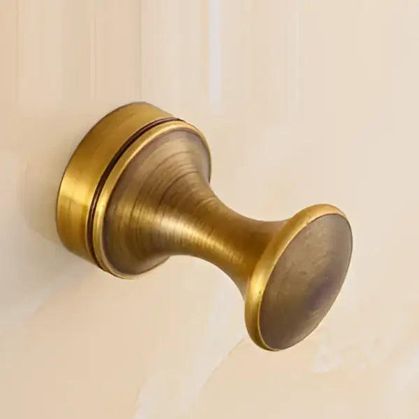 Vintage antique brass wall clothes rack hook for bathroom robe hanger
