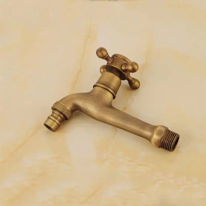 Antique brass wall mount garden faucet garden threaded hose tap